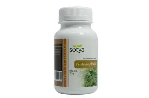 Verde Alfalfa de 700 mg 100 comprimidos de Sotya