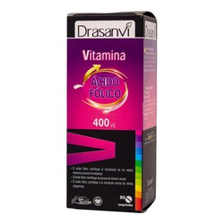 Vitamina B9 400 mcgr  Ácido Folico 90 comprimidos de Drasanvi