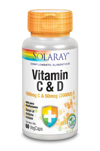 Vitamina C & D 60 cápsulas vegetales