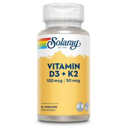 Vitamina D3 & K2 (MK7) de Solaray