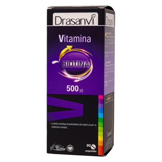 Vitamina H 500 mcgr Biotina 90 comprimidos de Drasanvi