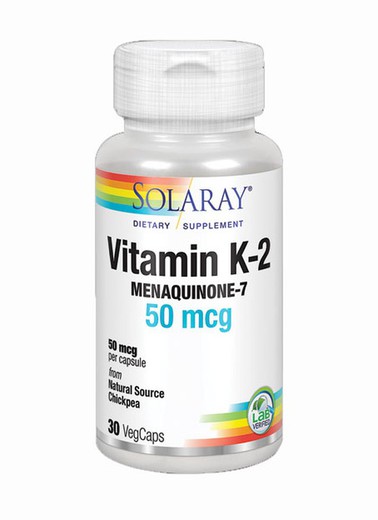 Vitamina K2 - 30 cápsulas de Solaray