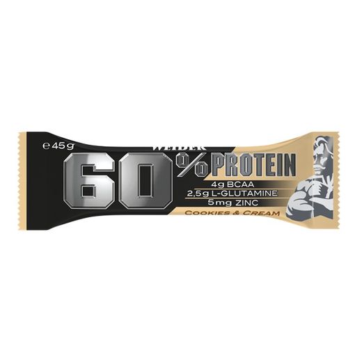60% Protein Barrita Cookies & Cream 45  gr de Weider