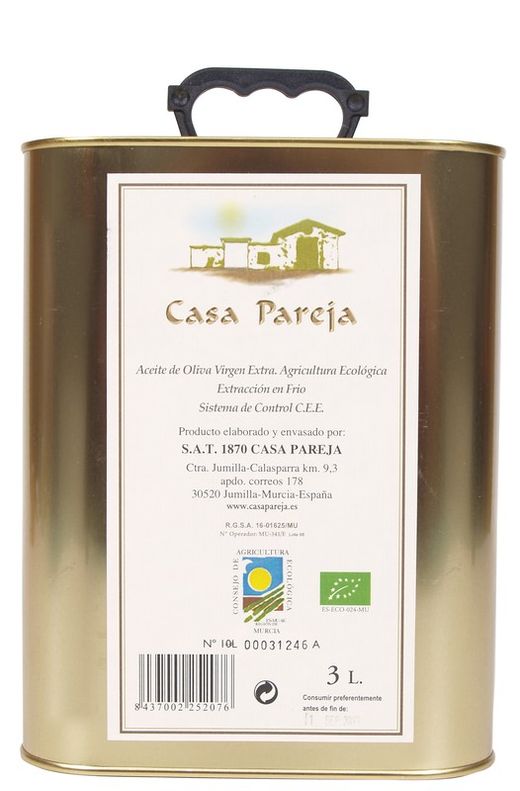Aceite de Oliva Lata Bio Demeter 3 L de Casapareja