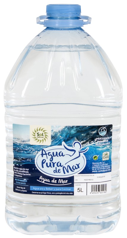 Agua De Mar Garrafa 5 Litros Agua De Mar - Aguas