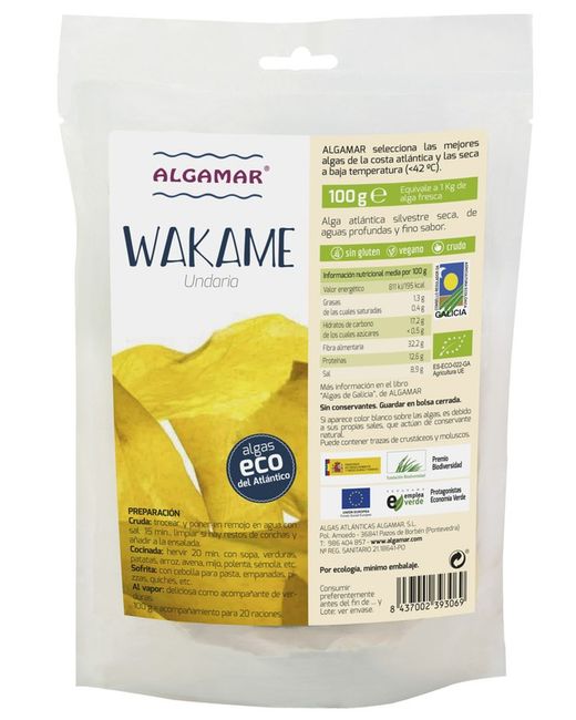Alga Wakame 100 Gramos de Algamar