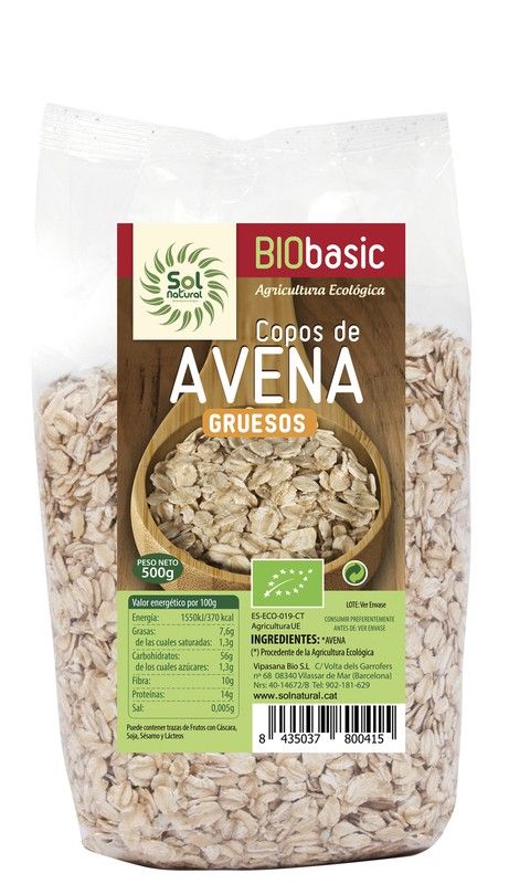 Copos de Avena gruesos Bio 500 G