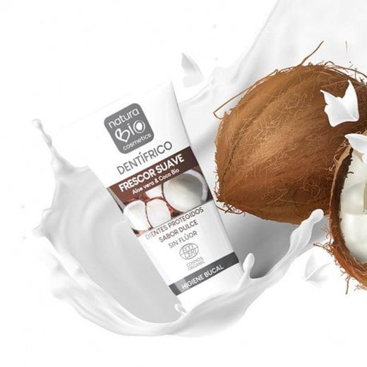 Dentífrico Frescor Suave Aloe Vera & Coco Bio 75 M de Natura Bio Cosmetics