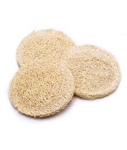 Discos Faciales de Luffa-Exfoliantes 7cm Estuche de 3