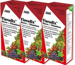 Floradix Hierro Orgánico 500ml Salus pack 3 envío gratis