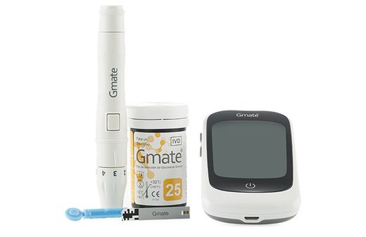 Gmate glucometro+tiras (25u)+lancetas+portalanceta