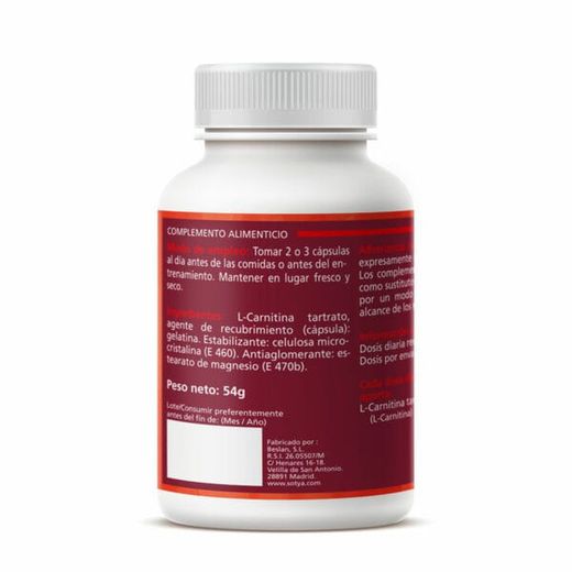 L-Carnitina 600 mg 90 cápsulas Sotya