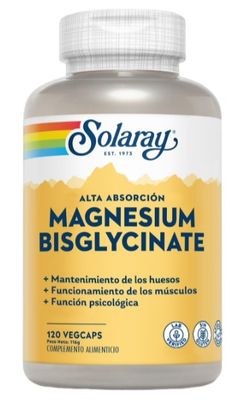 Magnesium Bisglycinate 120 cápsulas de Solaray