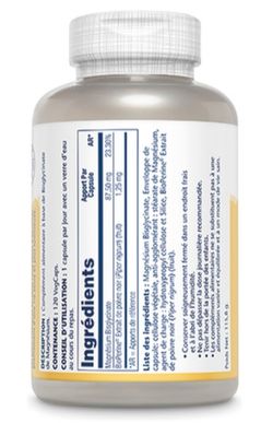 Magnesium Bisglycinate 120 cápsulas de Solaray