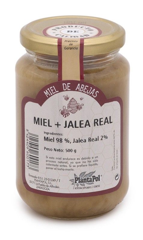 Miel Natural con Jalea Real Bote Cristal 500 G
