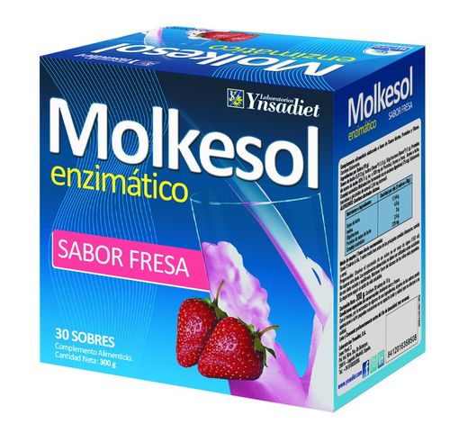 Molkesol B + fresa 30 sobres  + stevia