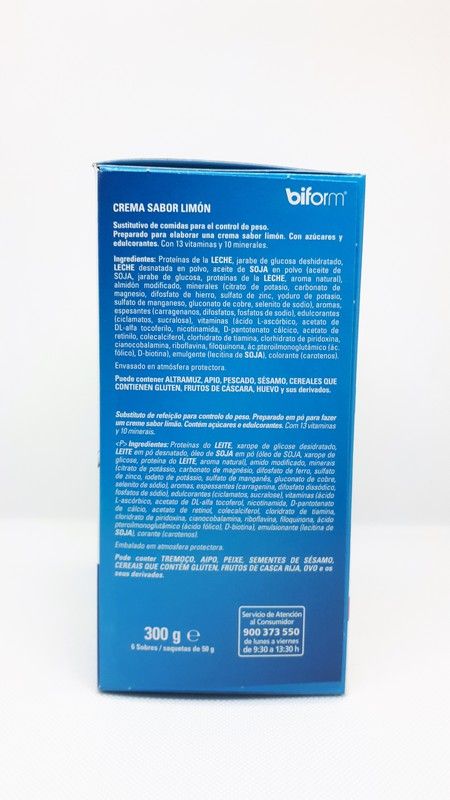 Crema Biform Limón 6 sobres Dielisa