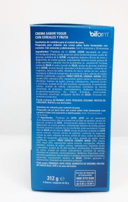 Crema Biform Yogur y Cereales 6 sobres Dielisa