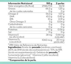 Natural DHA Alta Concentración 60 Perlas de Puro-Omega