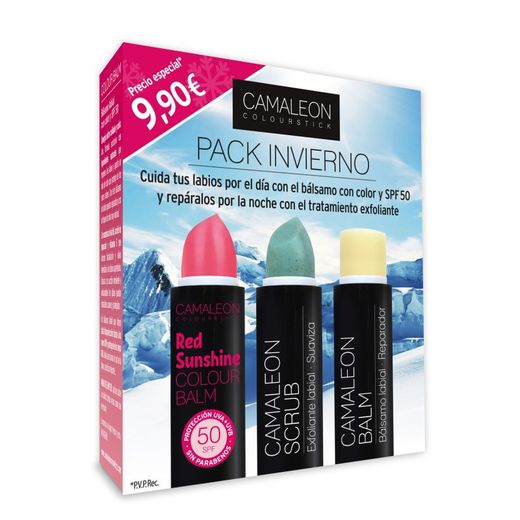 Pack Invierno Bálsamo Labial (RED Sunshine Exfolia) de CAMALEON