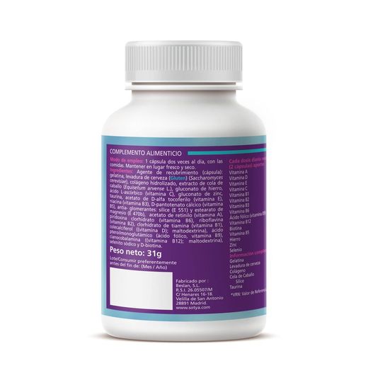 Piel, Pelo, Uñas 520 mg 60 cápsulas