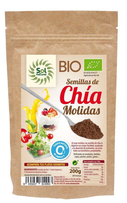 Semillas de Chia Molidas Bio 200 G