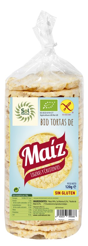 TORTAS BIO TRIGO SARRACENO SIN GLUTEN 10 G SOL NATURAL