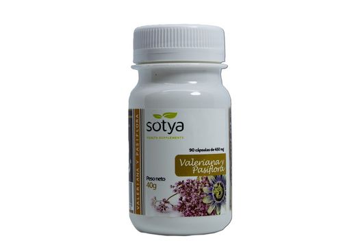 Valeriana y Pasiflora 450 mg. cápsulas 90u de Sotya