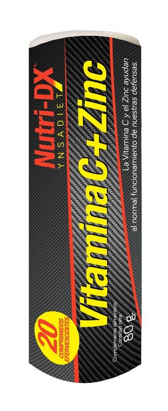 Vitamina C + zinc 20 comprimidos  efervescentes